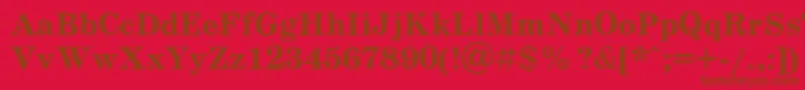 Schoolb Font – Brown Fonts on Red Background