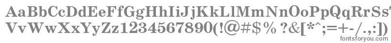 Schoolb-fontti – harmaat kirjasimet valkoisella taustalla