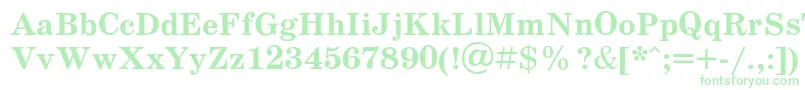 Шрифт Schoolb – зелёные шрифты на белом фоне