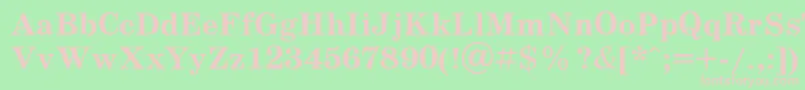 Schoolb-fontti – vaaleanpunaiset fontit vihreällä taustalla
