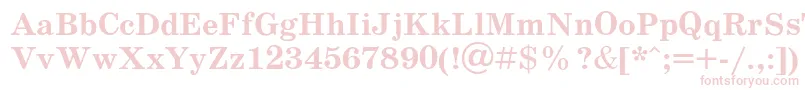 Schoolb-fontti – vaaleanpunaiset fontit valkoisella taustalla