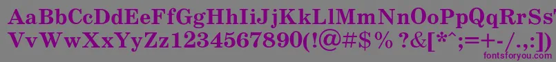 Schoolb Font – Purple Fonts on Gray Background