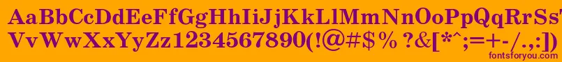 Шрифт Schoolb – фиолетовые шрифты на оранжевом фоне