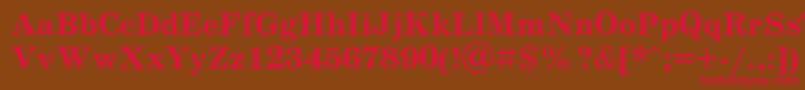 Schoolb Font – Red Fonts on Brown Background