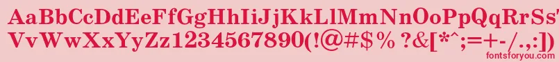 フォントSchoolb – ピンクの背景に赤い文字