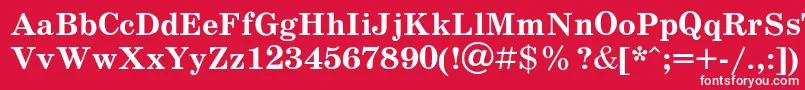 Schoolb-fontti – valkoiset fontit punaisella taustalla