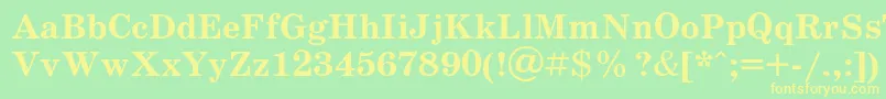 More about Schoolb Font Schoolb Font – Yellow Fonts on Green Background