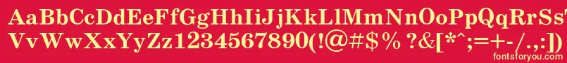 Schoolb Font – Yellow Fonts on Red Background