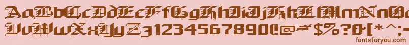 フォントAlarich – ピンクの背景に茶色のフォント