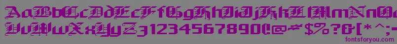 Шрифт Alarich – фиолетовые шрифты на сером фоне