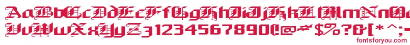 フォントAlarich – 白い背景に赤い文字