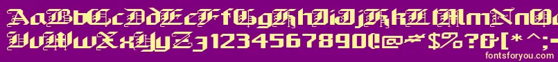 Alarich Font – Yellow Fonts on Purple Background