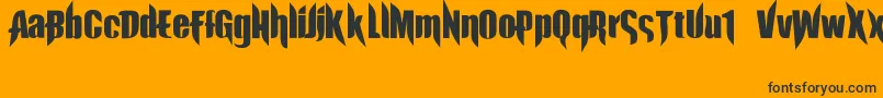 ExorcistaJed40 Font – Black Fonts on Orange Background