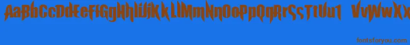 ExorcistaJed40 Font – Brown Fonts on Blue Background