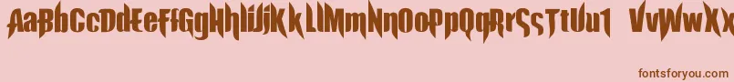 ExorcistaJed40 Font – Brown Fonts on Pink Background