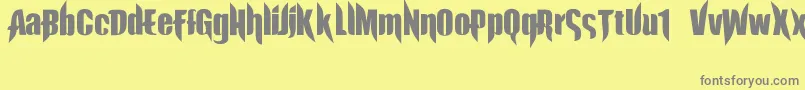 ExorcistaJed40 Font – Gray Fonts on Yellow Background