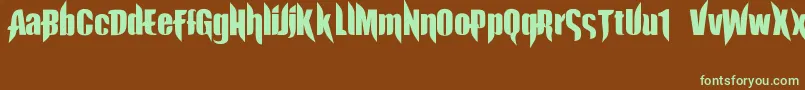 ExorcistaJed40 Font – Green Fonts on Brown Background