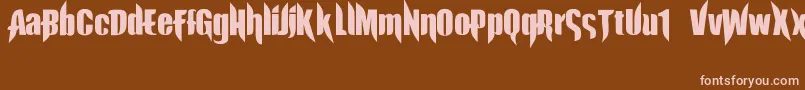ExorcistaJed40 Font – Pink Fonts on Brown Background