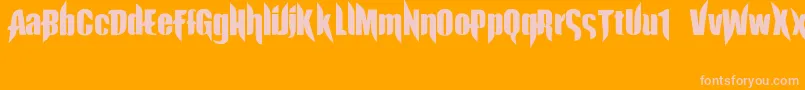 ExorcistaJed40 Font – Pink Fonts on Orange Background