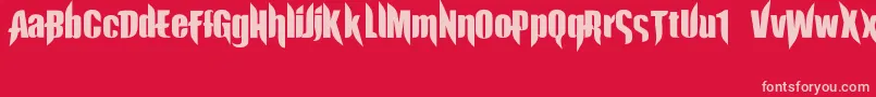 ExorcistaJed40 Font – Pink Fonts on Red Background