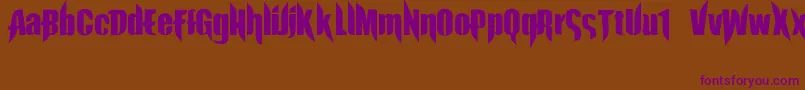 ExorcistaJed40 Font – Purple Fonts on Brown Background