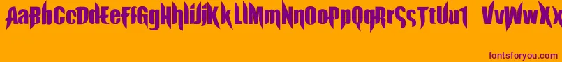 ExorcistaJed40 Font – Purple Fonts on Orange Background