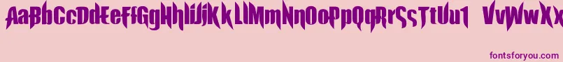 ExorcistaJed40 Font – Purple Fonts on Pink Background