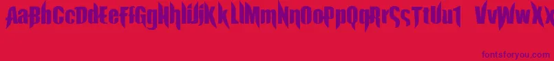 ExorcistaJed40 Font – Purple Fonts on Red Background