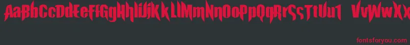 ExorcistaJed40 Font – Red Fonts on Black Background
