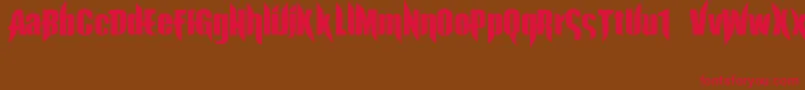ExorcistaJed40 Font – Red Fonts on Brown Background