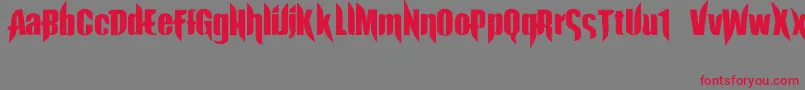 ExorcistaJed40 Font – Red Fonts on Gray Background