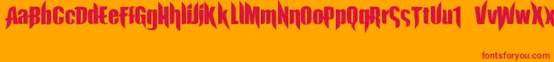 ExorcistaJed40 Font – Red Fonts on Orange Background