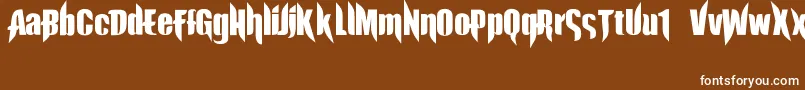 ExorcistaJed40 Font – White Fonts on Brown Background