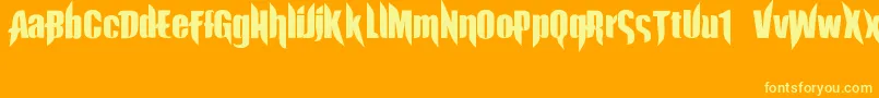 ExorcistaJed40 Font – Yellow Fonts on Orange Background