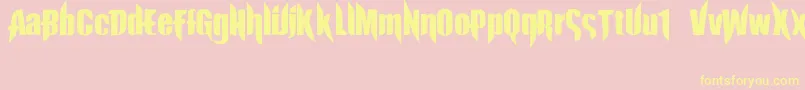 ExorcistaJed40 Font – Yellow Fonts on Pink Background