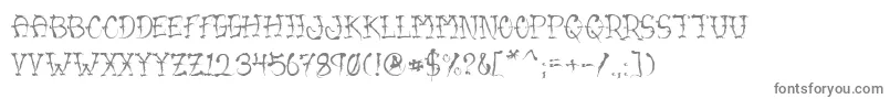 フォントVtcSumislasherone – 白い背景に灰色の文字