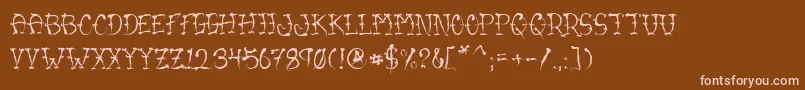 VtcSumislasherone Font – Pink Fonts on Brown Background