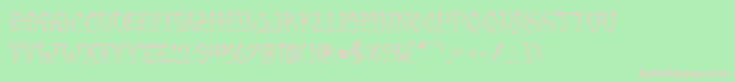 VtcSumislasherone Font – Pink Fonts on Green Background