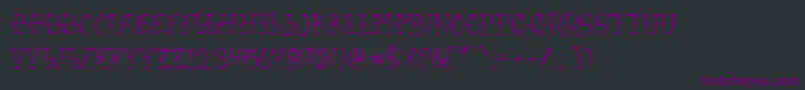 VtcSumislasherone Font – Purple Fonts on Black Background