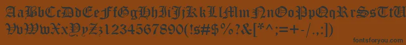 フォントOttomanRegular – 黒い文字が茶色の背景にあります