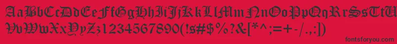 OttomanRegular Font – Black Fonts on Red Background