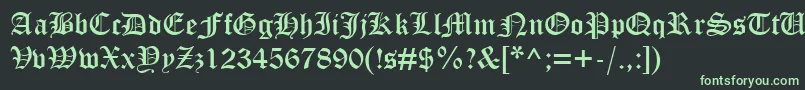 OttomanRegular Font – Green Fonts on Black Background