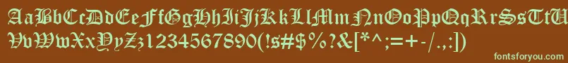 OttomanRegular Font – Green Fonts on Brown Background