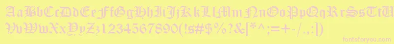 OttomanRegular Font – Pink Fonts on Yellow Background