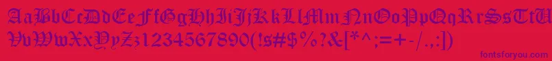 OttomanRegular Font – Purple Fonts on Red Background