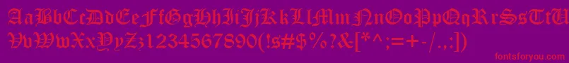 フォントOttomanRegular – 紫の背景に赤い文字