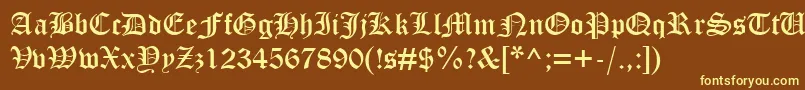 OttomanRegular Font – Yellow Fonts on Brown Background