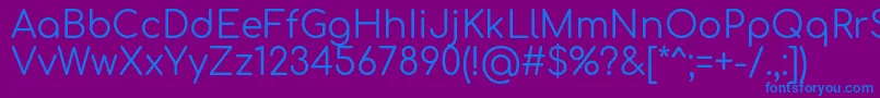 ComfortaaRegular Font – Blue Fonts on Purple Background