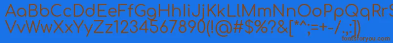 ComfortaaRegular Font – Brown Fonts on Blue Background