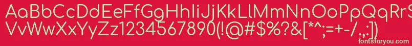 ComfortaaRegular Font – Green Fonts on Red Background